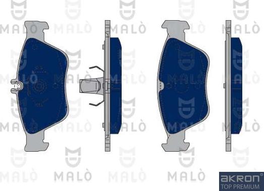 AKRON-MALÒ 1050321 - Гальмівні колодки, дискові гальма autocars.com.ua