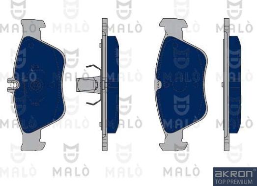 AKRON-MALÒ 1050322 - Гальмівні колодки, дискові гальма autocars.com.ua