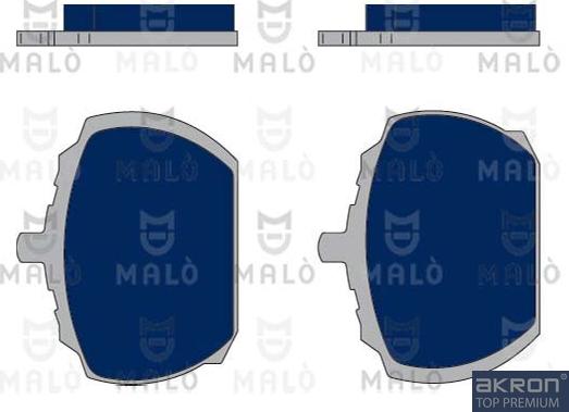 AKRON-MALÒ 1050350 - Гальмівні колодки, дискові гальма autocars.com.ua