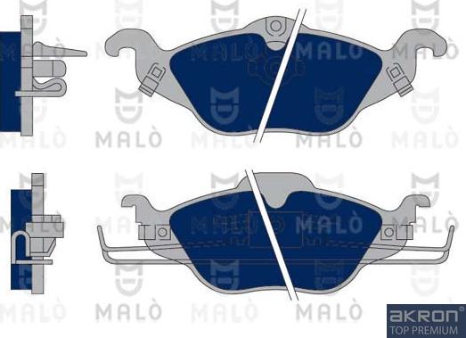 AKRON-MALÒ 1050404 - Гальмівні колодки, дискові гальма autocars.com.ua