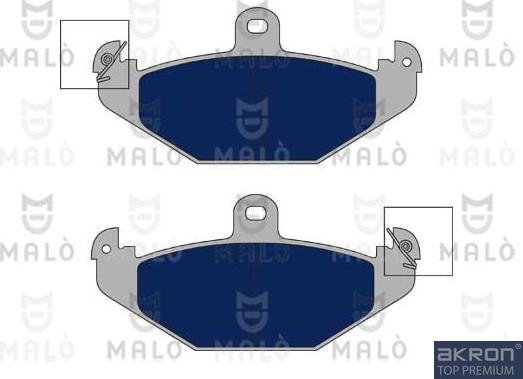 AKRON-MALÒ 1050666 - Гальмівні колодки, дискові гальма autocars.com.ua