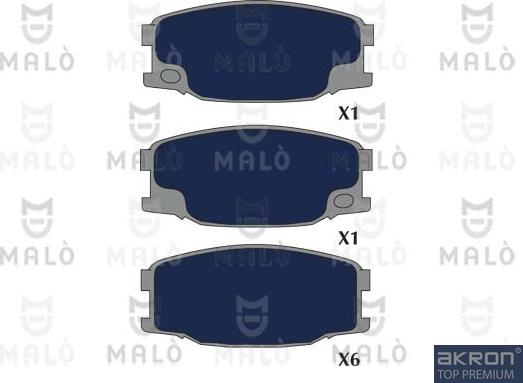 AKRON-MALÒ 1050675 - Гальмівні колодки, дискові гальма autocars.com.ua