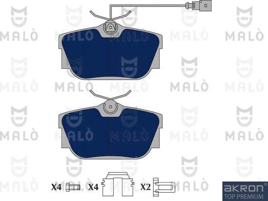 AKRON-MALÒ 1050775 - Гальмівні колодки, дискові гальма autocars.com.ua