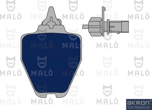 AKRON-MALÒ 1050785 - Гальмівні колодки, дискові гальма autocars.com.ua