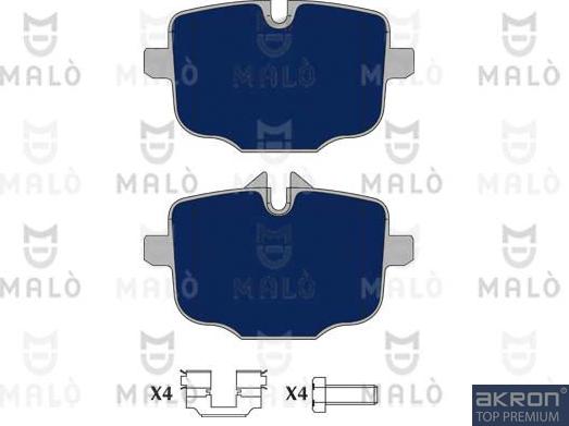 AKRON-MALÒ 1050875 - Гальмівні колодки, дискові гальма autocars.com.ua