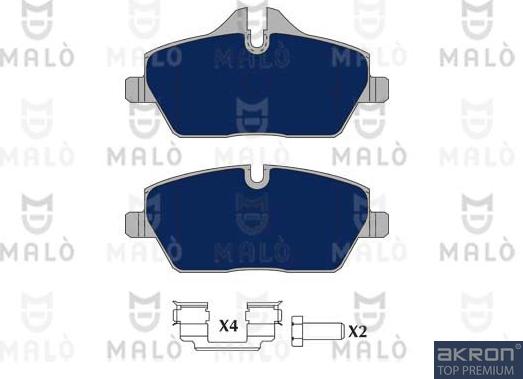 AKRON-MALÒ 1050881 - Гальмівні колодки, дискові гальма autocars.com.ua