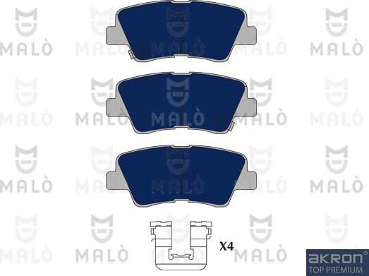 AKRON-MALÒ 1050962 - Гальмівні колодки, дискові гальма autocars.com.ua
