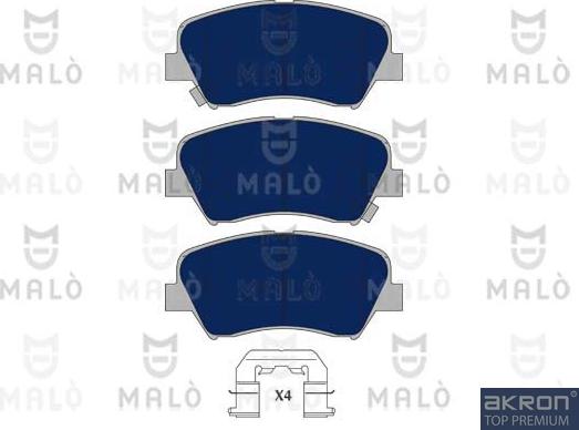 AKRON-MALÒ 1050969 - Гальмівні колодки, дискові гальма autocars.com.ua