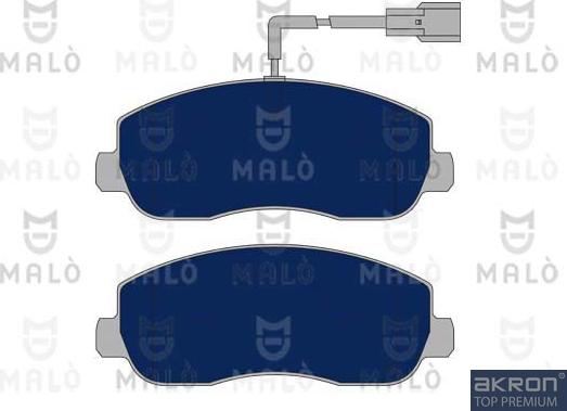 AKRON-MALÒ 1050994 - Гальмівні колодки, дискові гальма autocars.com.ua