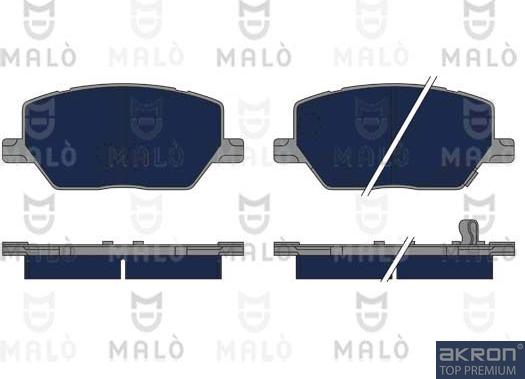 AKRON-MALÒ 1051000 - Гальмівні колодки, дискові гальма autocars.com.ua