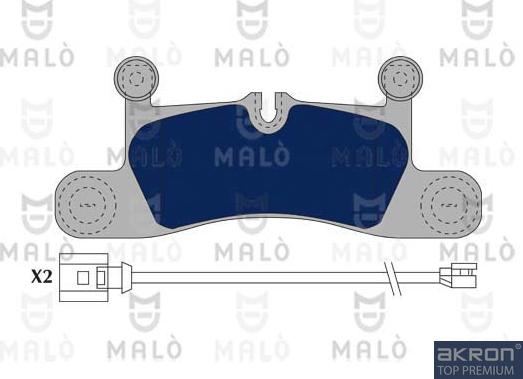 AKRON-MALÒ 1051064 - Гальмівні колодки, дискові гальма autocars.com.ua