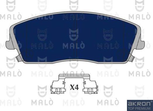 AKRON-MALÒ 1051071 - Гальмівні колодки, дискові гальма autocars.com.ua