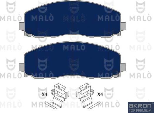 AKRON-MALÒ 1051075 - Гальмівні колодки, дискові гальма autocars.com.ua
