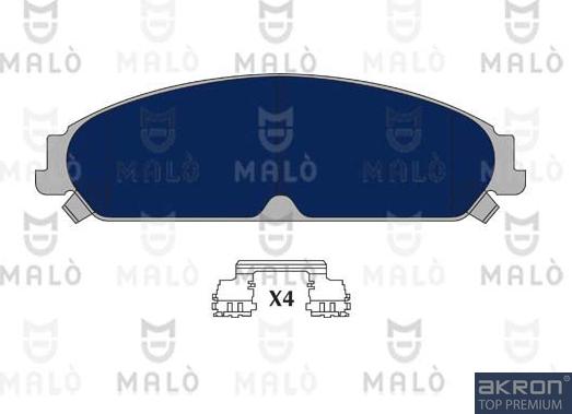 AKRON-MALÒ 1051077 - Гальмівні колодки, дискові гальма autocars.com.ua