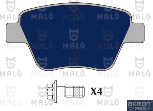AKRON-MALÒ 1051082 - Гальмівні колодки, дискові гальма autocars.com.ua