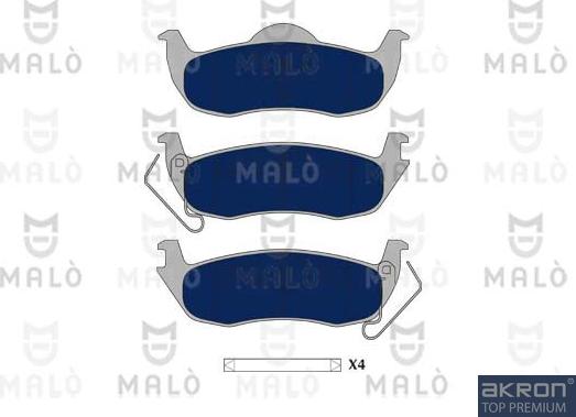 AKRON-MALÒ 1051105 - Гальмівні колодки, дискові гальма autocars.com.ua