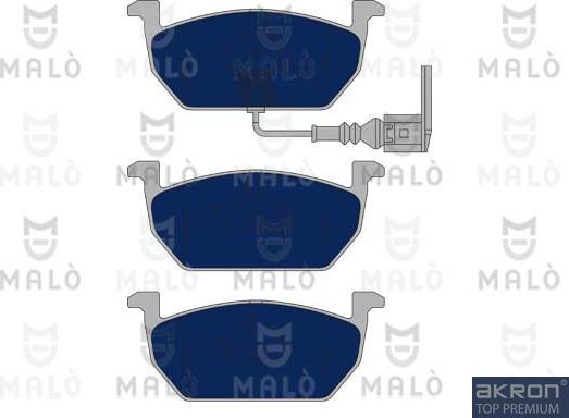 AKRON-MALÒ 1051125 - Гальмівні колодки, дискові гальма autocars.com.ua