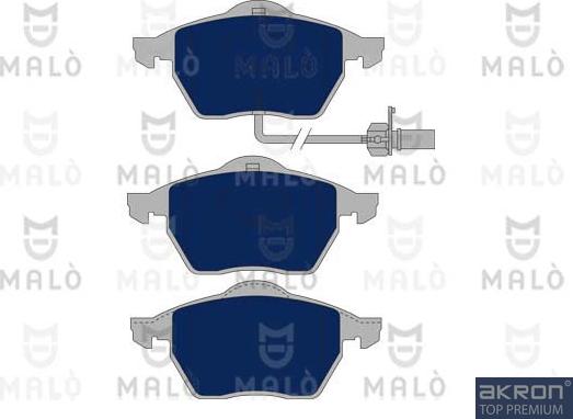 AKRON-MALÒ 1051133 - Гальмівні колодки, дискові гальма autocars.com.ua
