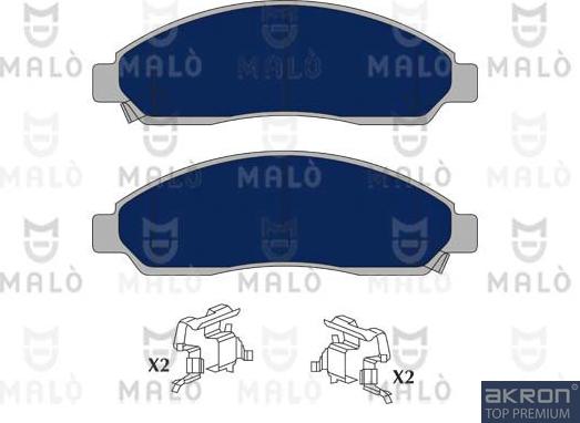 AKRON-MALÒ 1051153 - Гальмівні колодки, дискові гальма autocars.com.ua