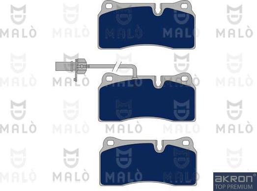 AKRON-MALÒ 1051157 - Гальмівні колодки, дискові гальма autocars.com.ua