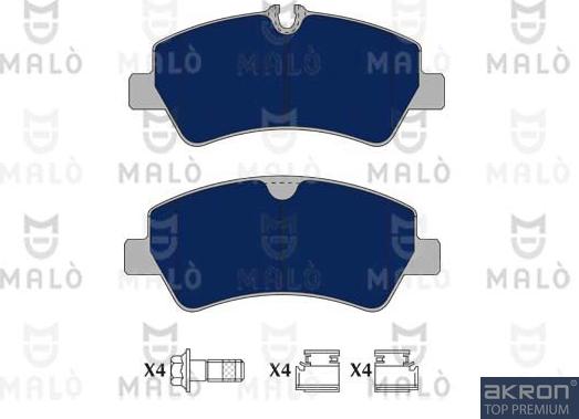 AKRON-MALÒ 1051162 - Гальмівні колодки, дискові гальма autocars.com.ua