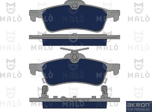AKRON-MALÒ 1051163 - Гальмівні колодки, дискові гальма autocars.com.ua