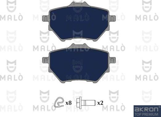 AKRON-MALÒ 1051168 - Гальмівні колодки, дискові гальма autocars.com.ua