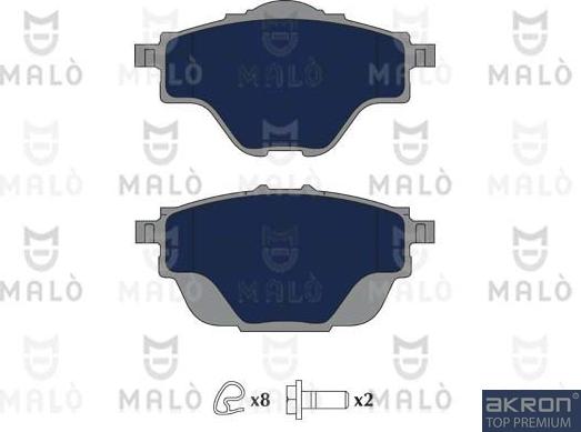 AKRON-MALÒ 1051169 - Гальмівні колодки, дискові гальма autocars.com.ua