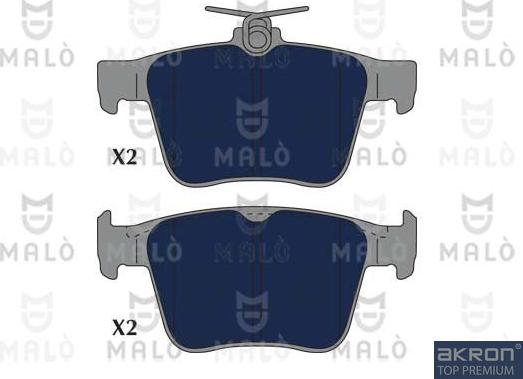 AKRON-MALÒ 1051178 - Гальмівні колодки, дискові гальма autocars.com.ua