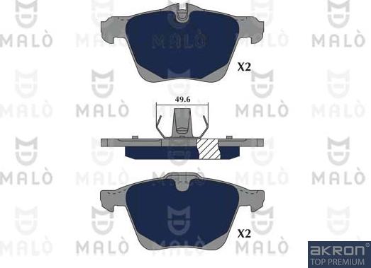 AKRON-MALÒ 1051182 - Гальмівні колодки, дискові гальма autocars.com.ua