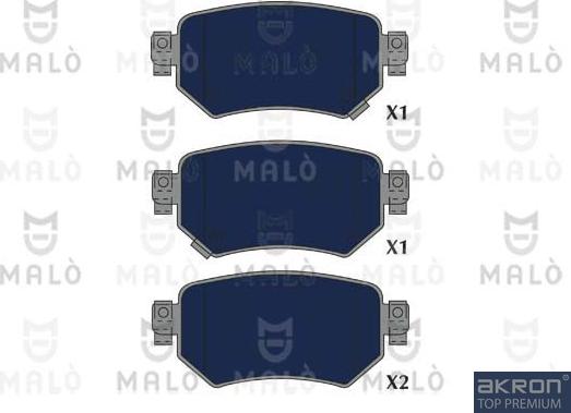 AKRON-MALÒ 1051185 - Гальмівні колодки, дискові гальма autocars.com.ua