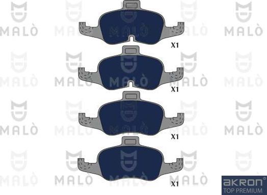 AKRON-MALÒ 1051194 - Гальмівні колодки, дискові гальма autocars.com.ua