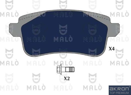 AKRON-MALÒ 1051198 - Гальмівні колодки, дискові гальма autocars.com.ua