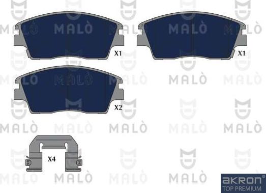 AKRON-MALÒ 1051199 - Гальмівні колодки, дискові гальма autocars.com.ua