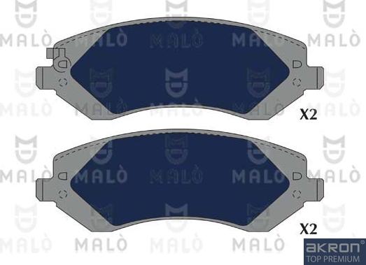 AKRON-MALÒ 1051200 - Гальмівні колодки, дискові гальма autocars.com.ua