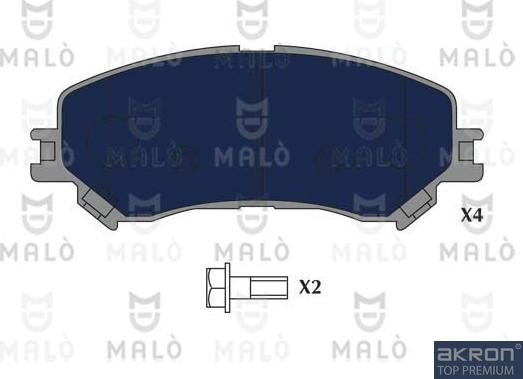 AKRON-MALÒ 1051219 - Гальмівні колодки, дискові гальма autocars.com.ua