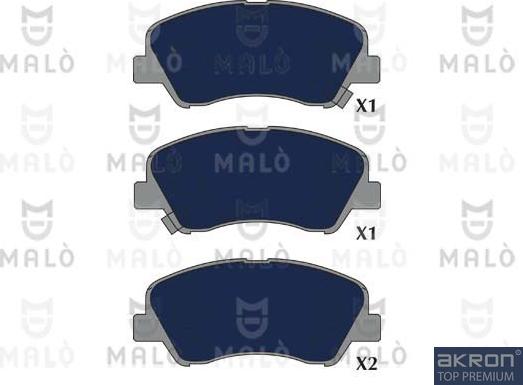 AKRON-MALÒ 1051241 - Гальмівні колодки, дискові гальма autocars.com.ua