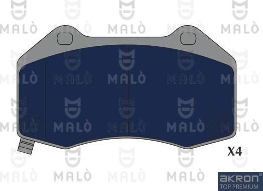 AKRON-MALÒ 1051250 - Гальмівні колодки, дискові гальма autocars.com.ua