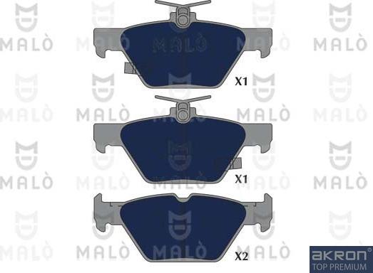 AKRON-MALÒ 1051255 - Гальмівні колодки, дискові гальма autocars.com.ua