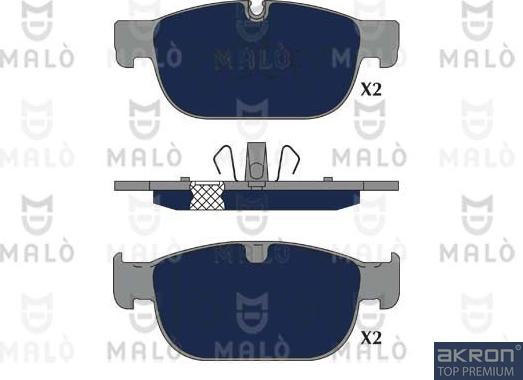 AKRON-MALÒ 1051261 - Гальмівні колодки, дискові гальма autocars.com.ua