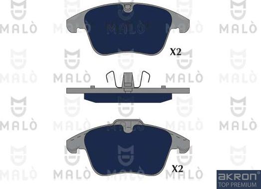 AKRON-MALÒ 1051262 - Гальмівні колодки, дискові гальма autocars.com.ua