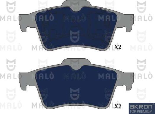 AKRON-MALÒ 1051284 - Гальмівні колодки, дискові гальма autocars.com.ua