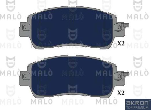 AKRON-MALÒ 1051287 - Гальмівні колодки, дискові гальма autocars.com.ua