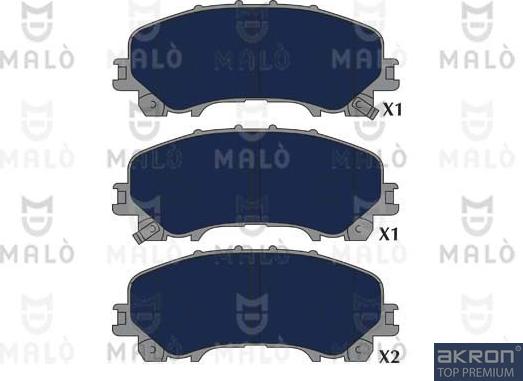 AKRON-MALÒ 1051303 - Гальмівні колодки, дискові гальма autocars.com.ua