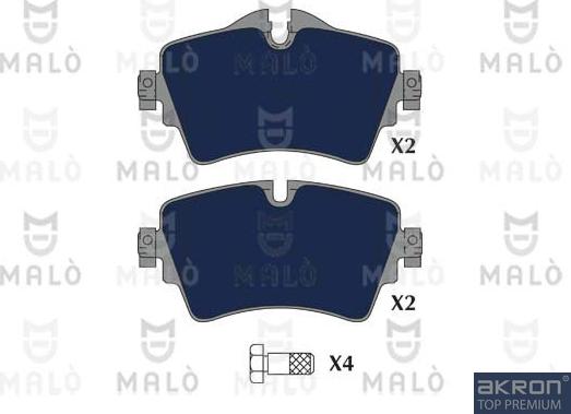 AKRON-MALÒ 1051306 - Гальмівні колодки, дискові гальма autocars.com.ua