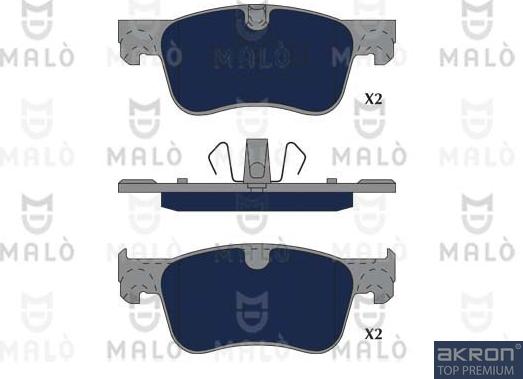 AKRON-MALÒ 1051312 - Гальмівні колодки, дискові гальма autocars.com.ua
