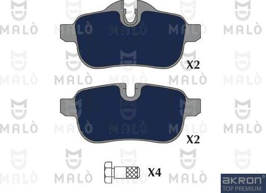 AKRON-MALÒ 1051316 - Гальмівні колодки, дискові гальма autocars.com.ua