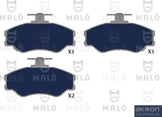 AKRON-MALÒ 1051318 - Гальмівні колодки, дискові гальма autocars.com.ua