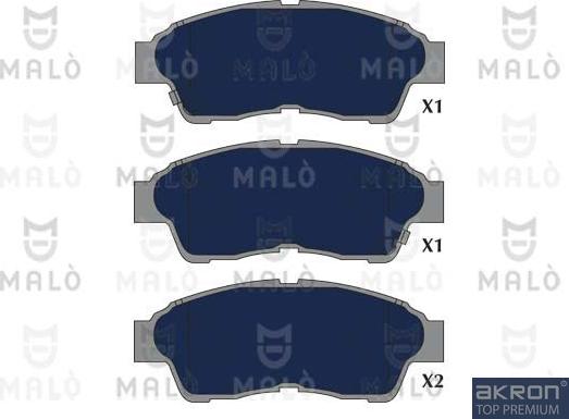 AKRON-MALÒ 1051324 - Гальмівні колодки, дискові гальма autocars.com.ua