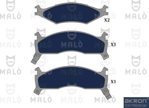 AKRON-MALÒ 1051325 - Гальмівні колодки, дискові гальма autocars.com.ua